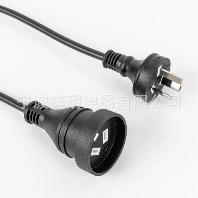 工厂供应澳标延长线三插公母对插户外防水澳大利亚背插澳规延长线