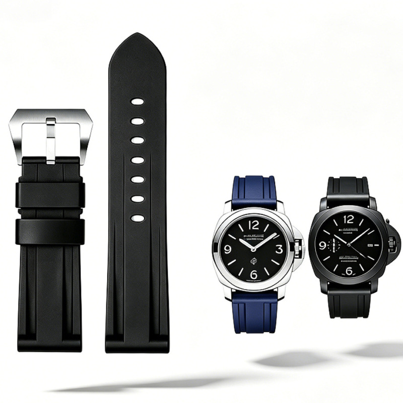 Suitable for Panerai Silicone Watch Strap Pam Panerai Watch Accessories Men's Rubber Watch Strap