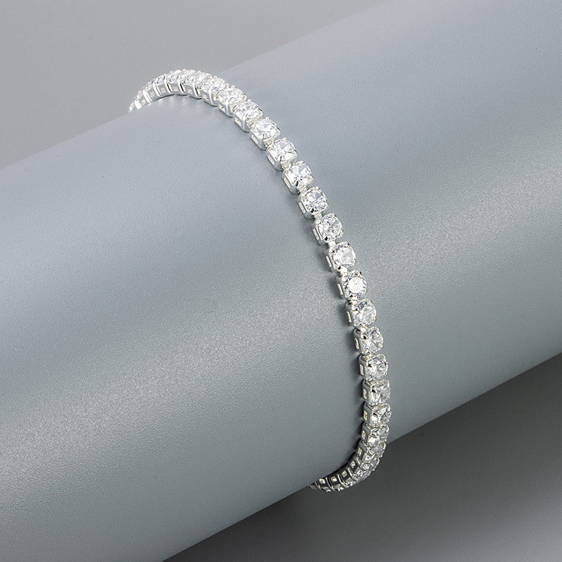 Luxurious Sparkling Zircon Bangle Row Bracelet For Women_voghion.com