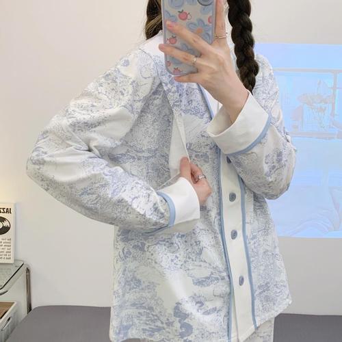 Confinement clothes spring and autumn pure cotton postpartum maternity pajamas summer thin section 89 months 10 maternity nursing clothes feeding covers 11