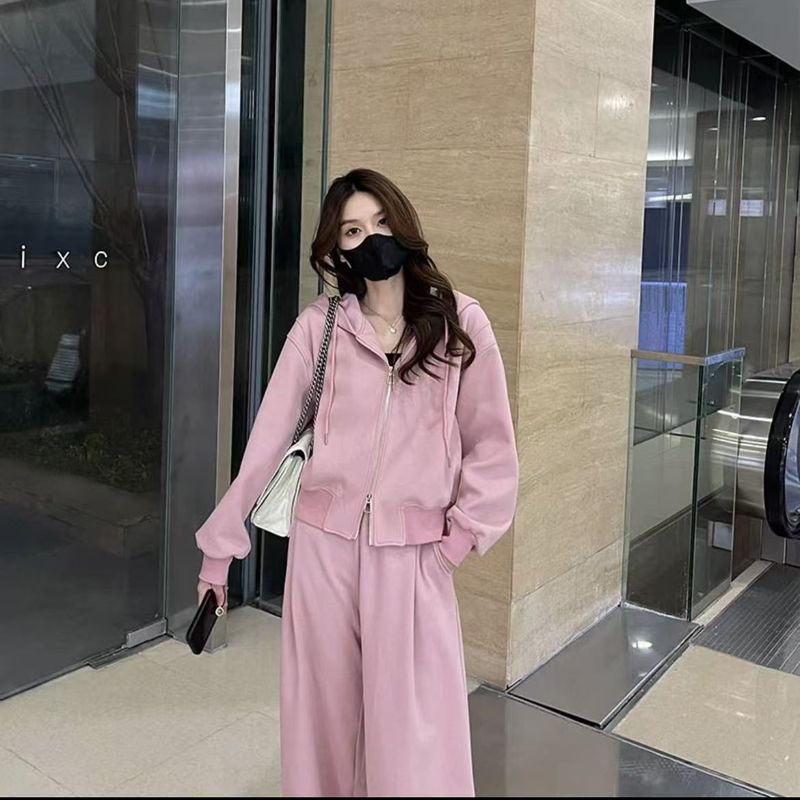初秋小个子穿搭一整套感2025新款早秋卫衣休闲运动套装女春秋|undefined