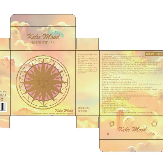 kekemood Sun Emotional Blush Mud Repairer Fuwa Matte Shrink Honey Peach Blush Cream Live Explosions