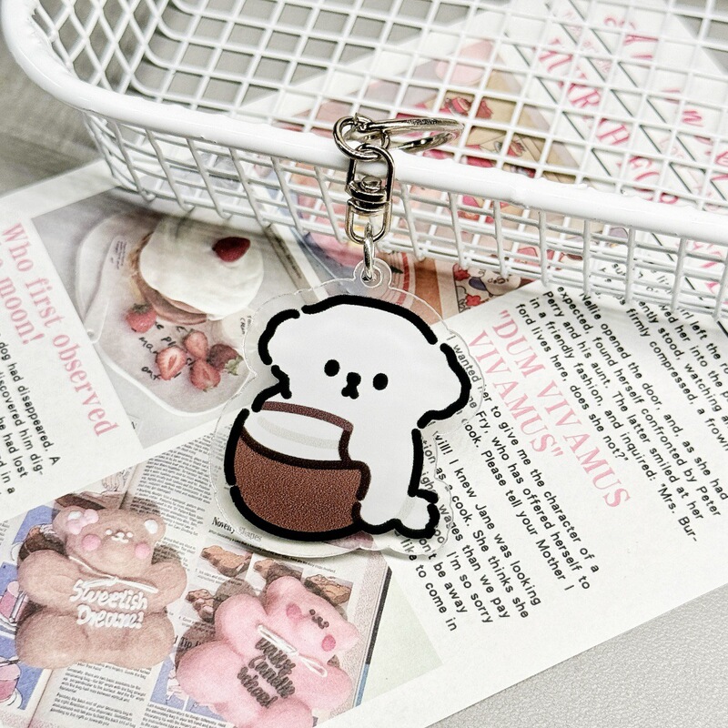 ステッカーキティカップル親友キーホルダー漫画ペンダント小さなギフトギフトバックパックバッグペンダントアクリル|undefined