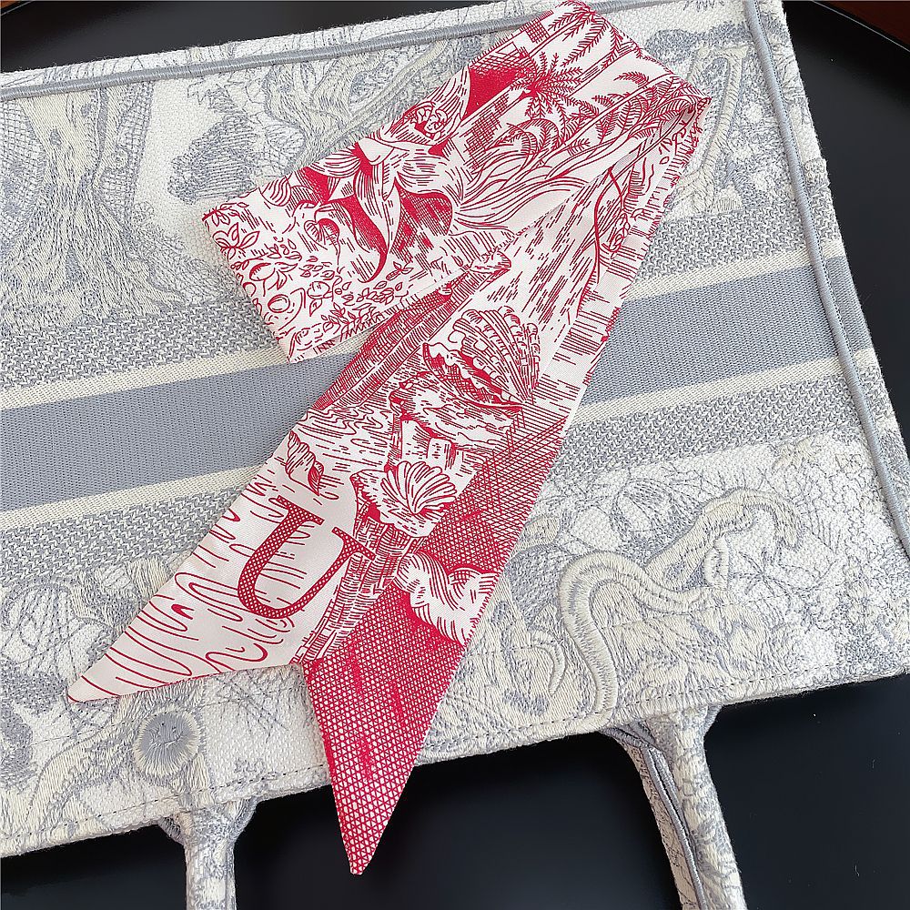 20g Weight Silk Scarf Classification Daily Occasion Silk Material Letter Pattern All Seasons Season Women'S Gender Printing Design Fashion Style Women's Fashion Letter Silk Printing Silk Scarves 53