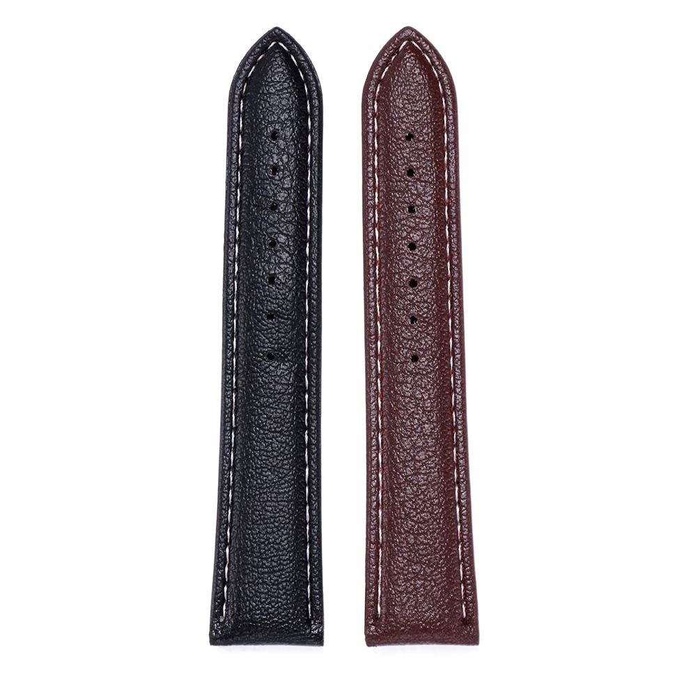 Litchi Pattern Pu Leather Watch Strap 16-22mm Faux Leather Pin Buckle Watch Band for Men and Women, Multiple Colors in Stock Wholesale