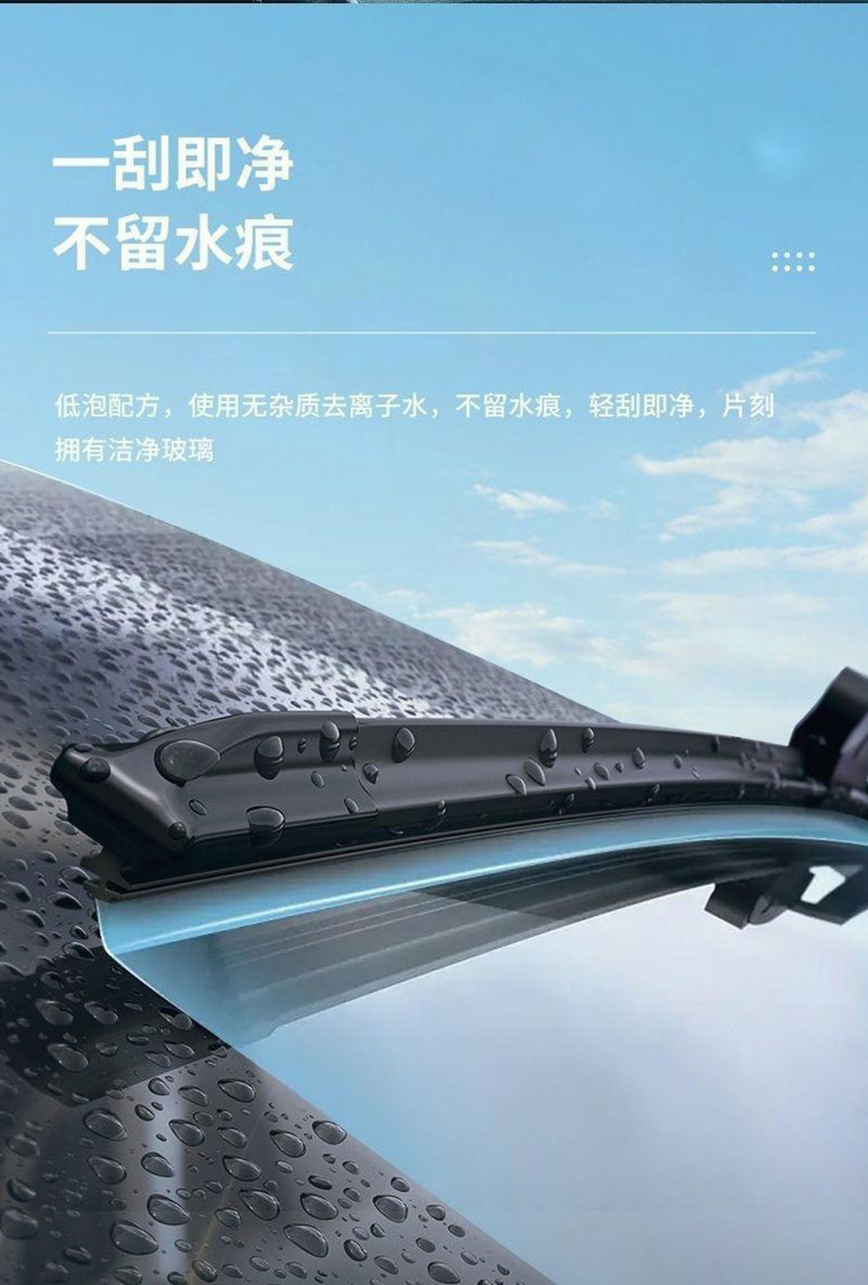 Glass water for car windshield to remove oil film and insect residue, winter anti-freeze, decontamination, cleaning, maintenance, wiper fluid, suitable for all seasons