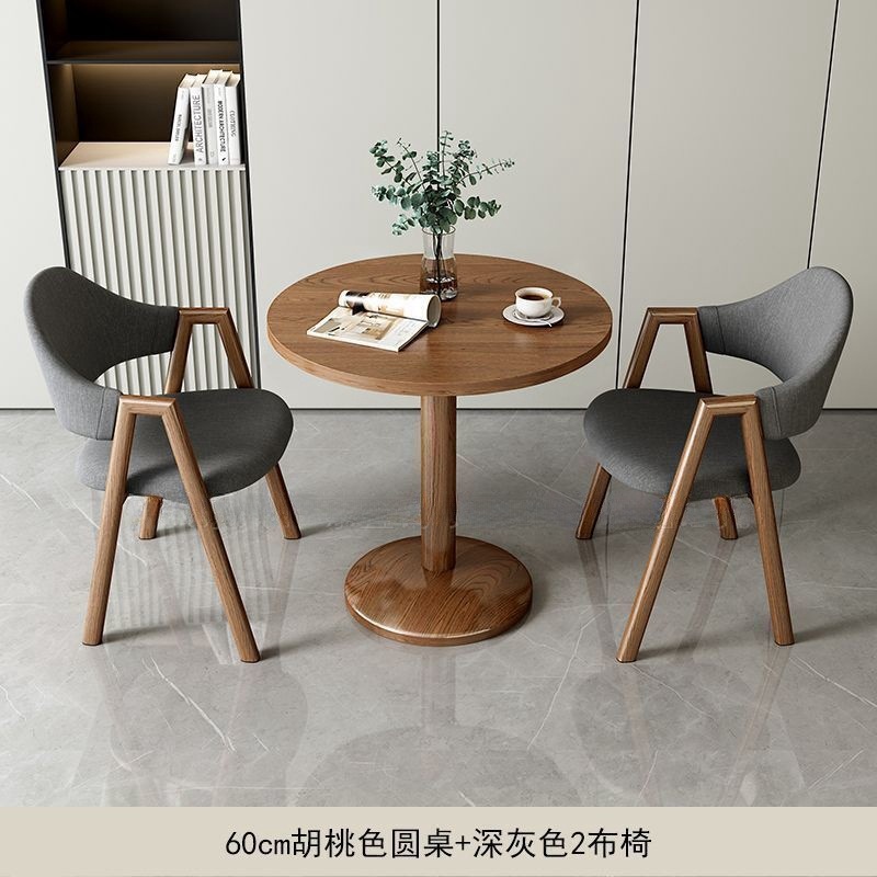 Juego de Mesa y Sillas de Comedor de Paneles de Madera Multifuncional para Cafetería y Hotel