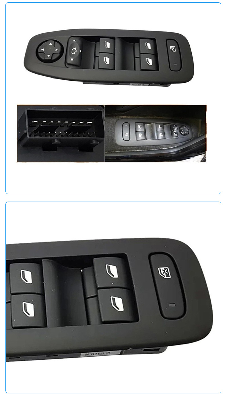 96749624Zd Is Suitable for 2008 Peugeot Auto Parts Glass Regulator Master Switch Window Switch