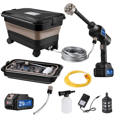 Pot Portable Water Tank New Wireless: High pressure car wash water gun
