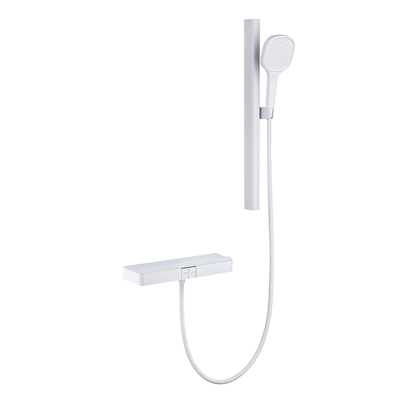 Ducha de botón blanco simple