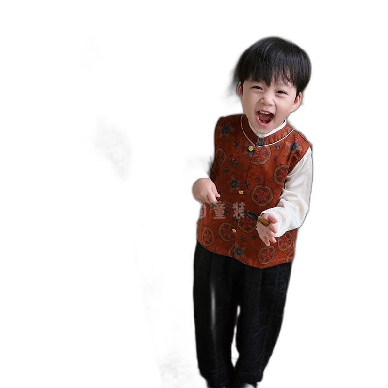 男童中秋节汉服儿童秋装2025新款新中式唐装宝宝高端时尚帅气套装|undefined