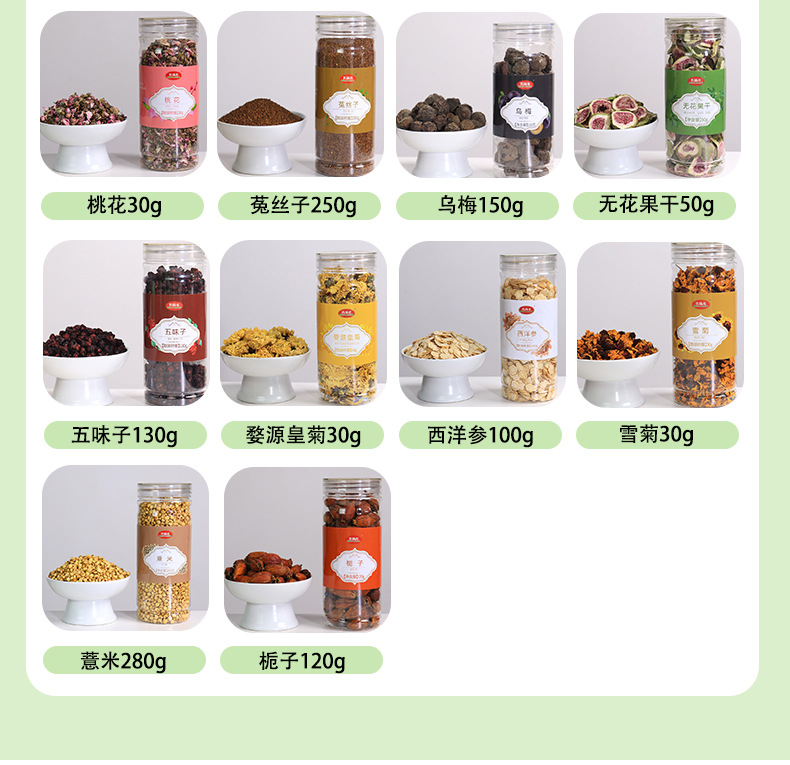 Canned Herbal Flower Tea Blend He Ye Ning Meng Mei Gui Jin Yin Hua Tai Ju Gou Qi 180g Cold Brew Wellness Tea in use