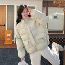 浅绿色羽绒服女冬新款2025冬季新款小个子短款休闲学院风减龄外套