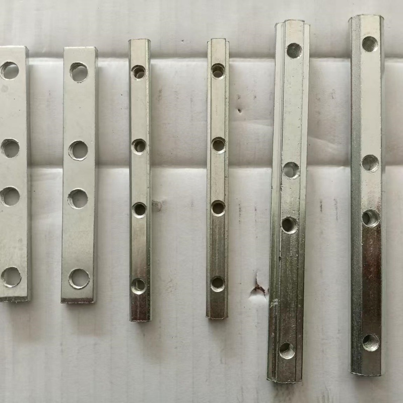 供应铝型材国标4040 一字连接条槽条连接件 条形连接件3030一字件