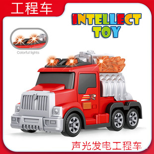 Cross-Border Children's Electric Excavator Engineering Vehicle Excavator Boy Car Cement Truck Engineering Vehicle Toy