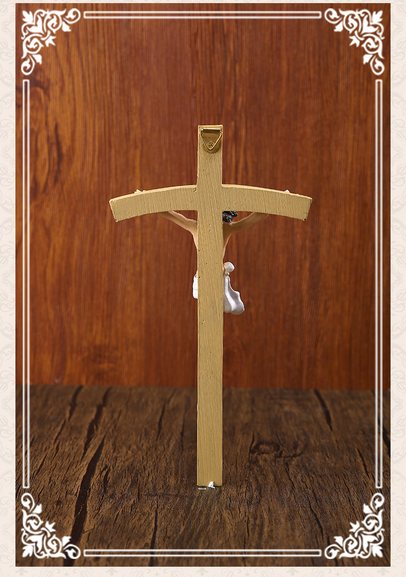 Colgante Religioso Cruz Pared-artesanías De Resina Para Decoración Colgada De Regalo display picture 1