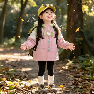 外贸跨境女童卡通三合一冲锋衣2026年秋冬季新款洋气夹克网红童装