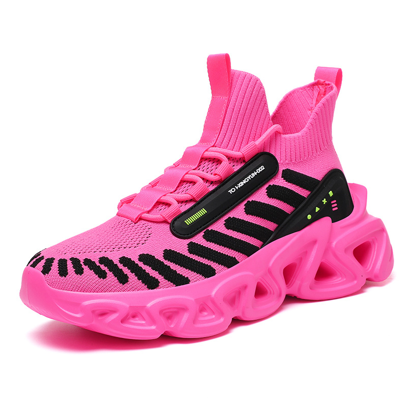 Customized Lightweight Fly-knit Mesh Breathable Men's Shoes, New Summer Model, Large Size, Thick-soled, Shock-absorbing_voghion.com