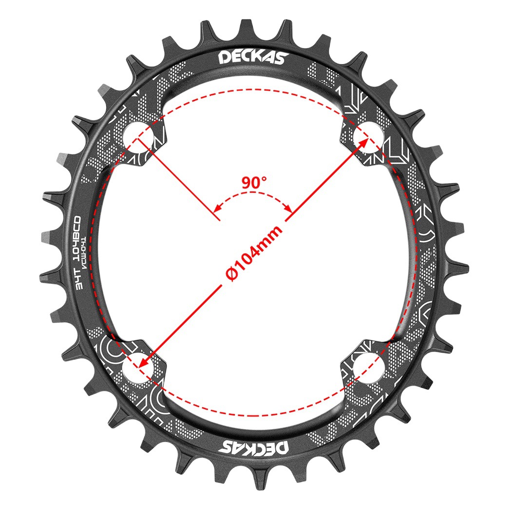Spot DECKAS disco de dientes positivo y negativo 104BCD accesorios de bicicleta de montaña de una sola velocidad disco ovalado transfronterizo