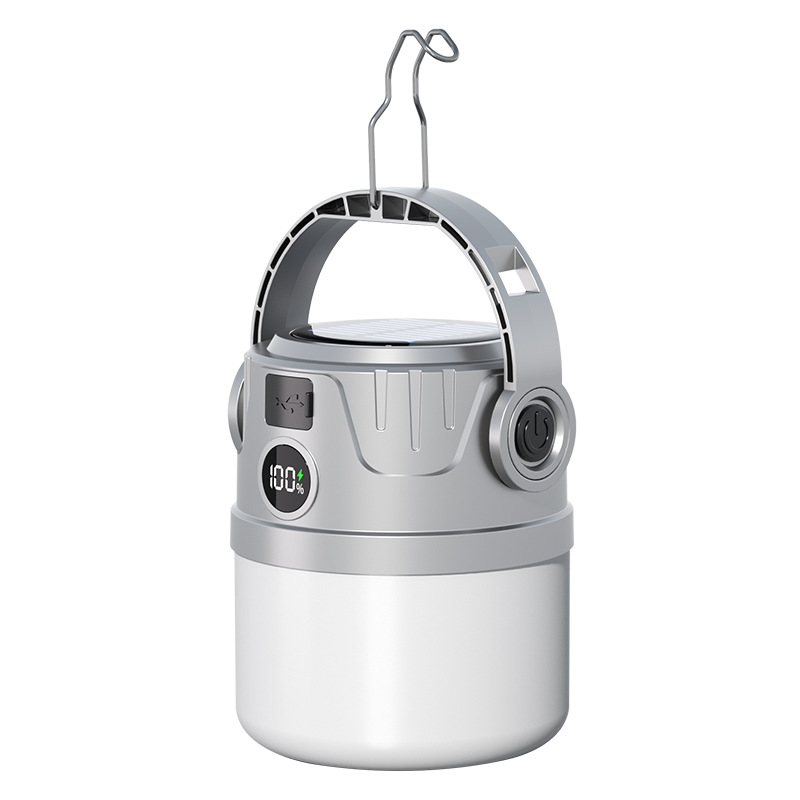 Nuevas luces de campamento solares transfronterizas, multifuncionales de larga duración, luces de puestos de mercado nocturno, luces de trabajo de emergencia de alto brillo