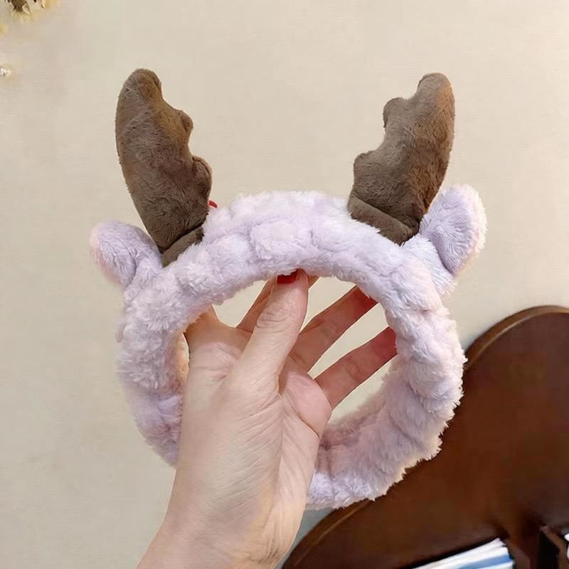 Caricatura verde rana correa de cabello mujer nuevo lindo gran ojo correa de cabello lavar la cara correa de cabello máscara de Navidad tocado