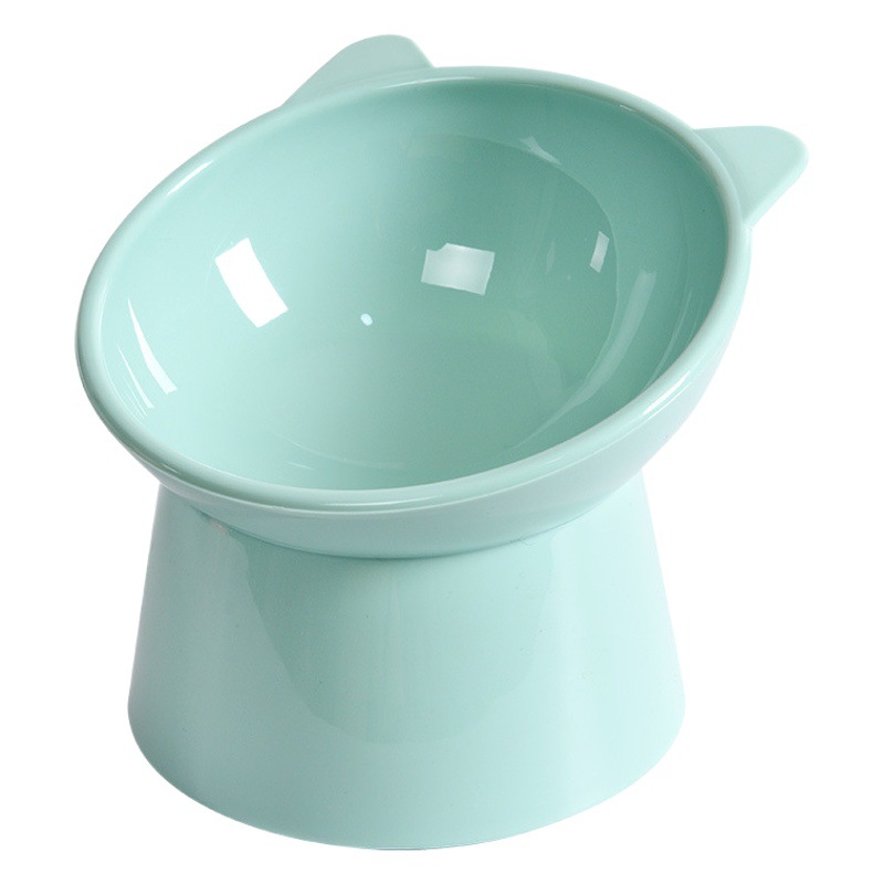 Tazón de gato de patas altas al por mayor en stock Estilo nórdico inclinado protección del cuello de dibujos animados antidetonante tazón para mascotas tazón de perro tazón de comida