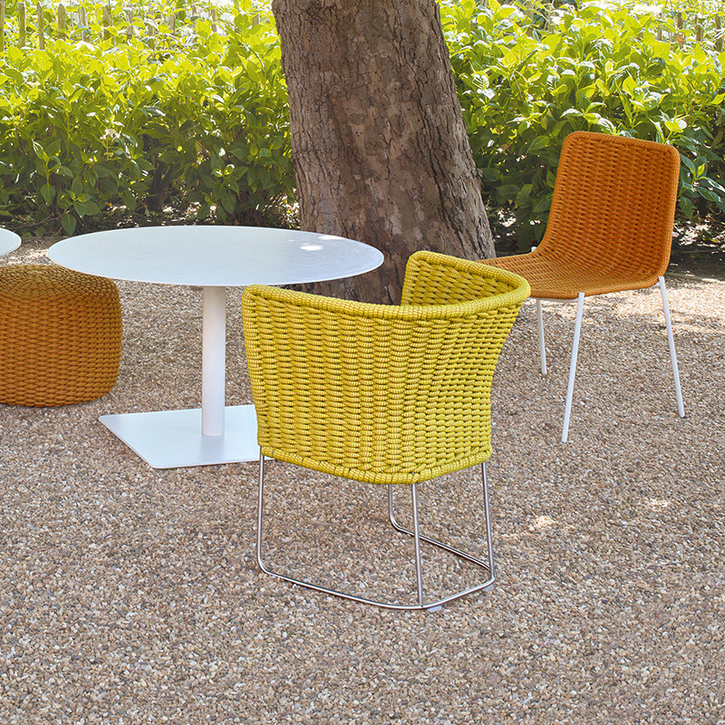 Sofá de exterior tejido con cuerda, cama de descanso para patio o balcón, muebles creativos para alojamiento rural, sillón de ratán para jardín o terraza. image 5
