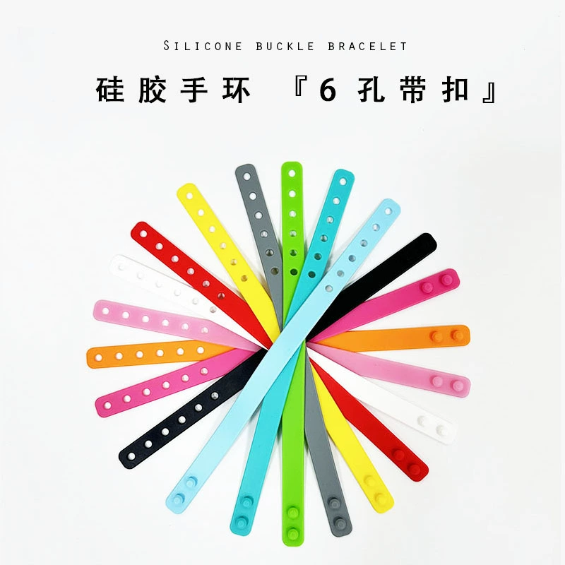 Adjustable silicone multicoloured bracelet for men and women