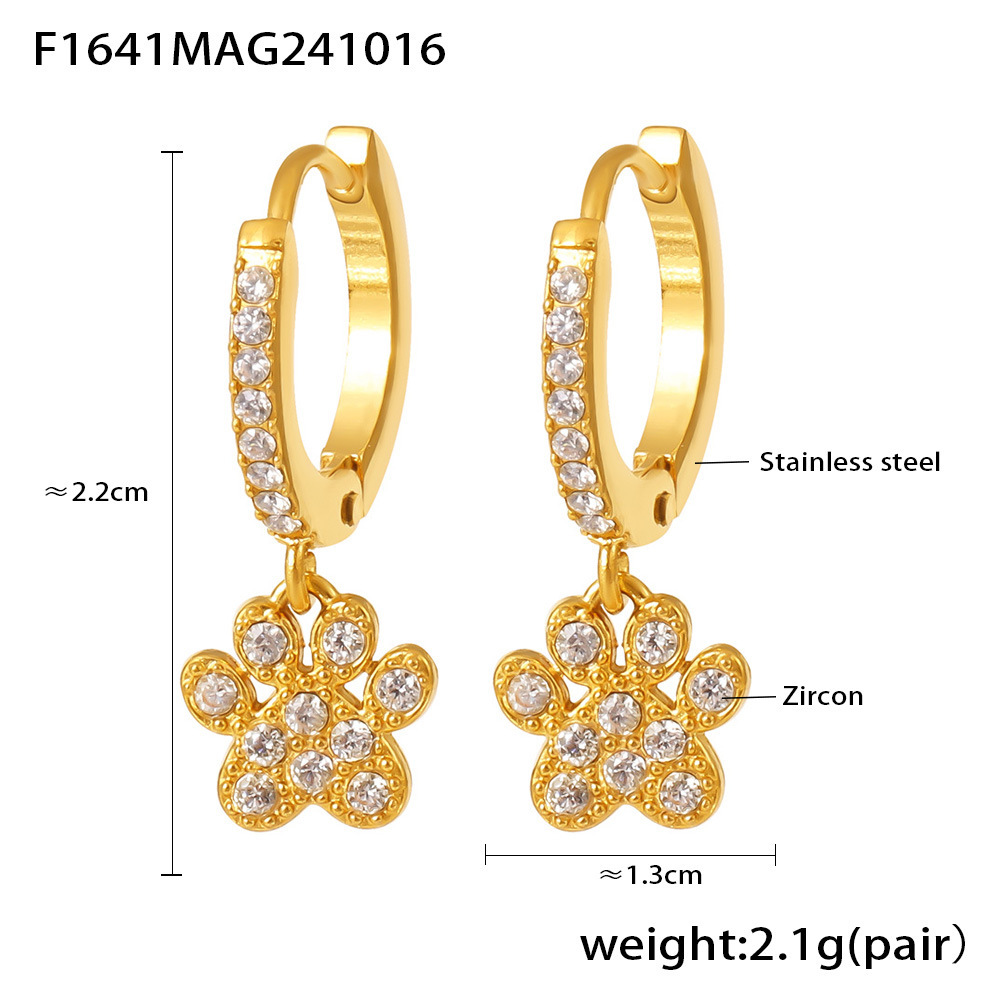 Sugar Cube Geometric Zircon Earrings Hand Inlaid Diamond Jewelry_voghion.com