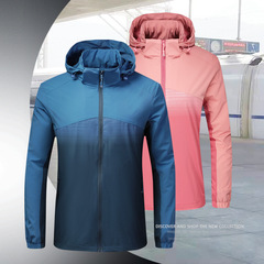 Amazon Cross-Border Spring and Autumn Outdoor Couple Unisex Thin Single Layer Windproof Large Size Breathable Sports Mountaineering Jacket