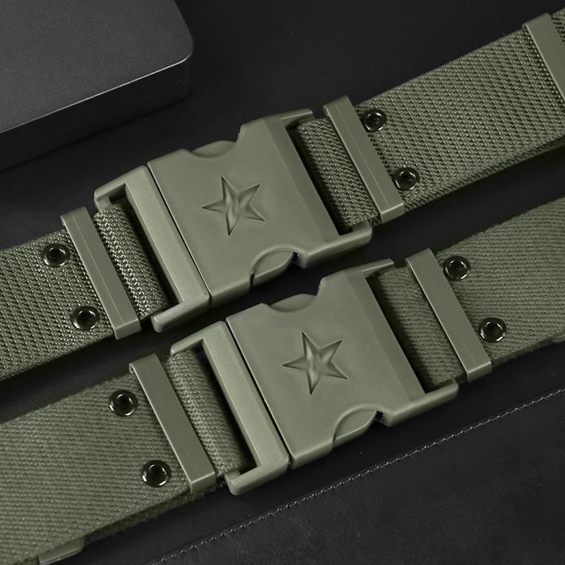 New Woven Outer Belt Student Military Training Belt Training Belt Canvas Woven Outer Belt Tactical Belt for Men and Women