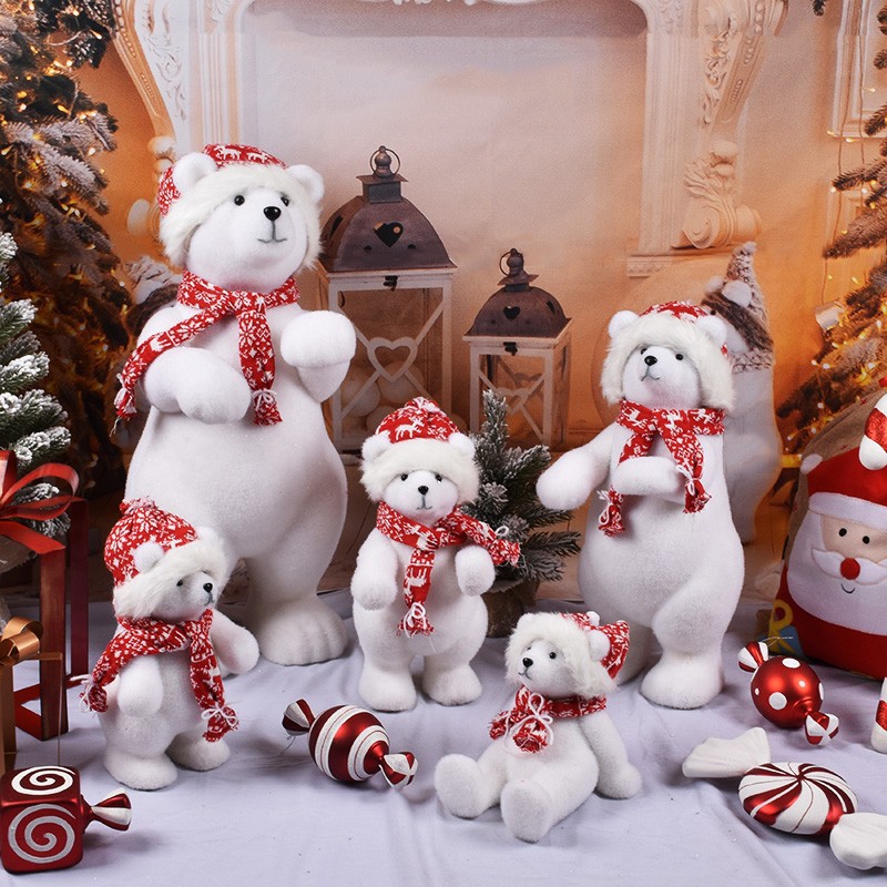 Decoraciones navideñas de flojo osos adornos props de disparo tienda decoración de eventos escenario de diseño muñeca image 3