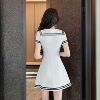 Slim Night Club Navy Style Bow Dress