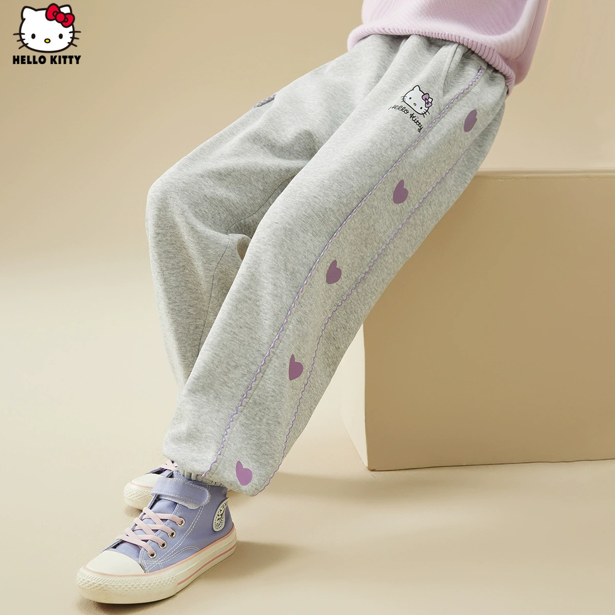 HelloKitty Осенние повседневные брюки для девочек 24 новые иностранные спортивные брюки