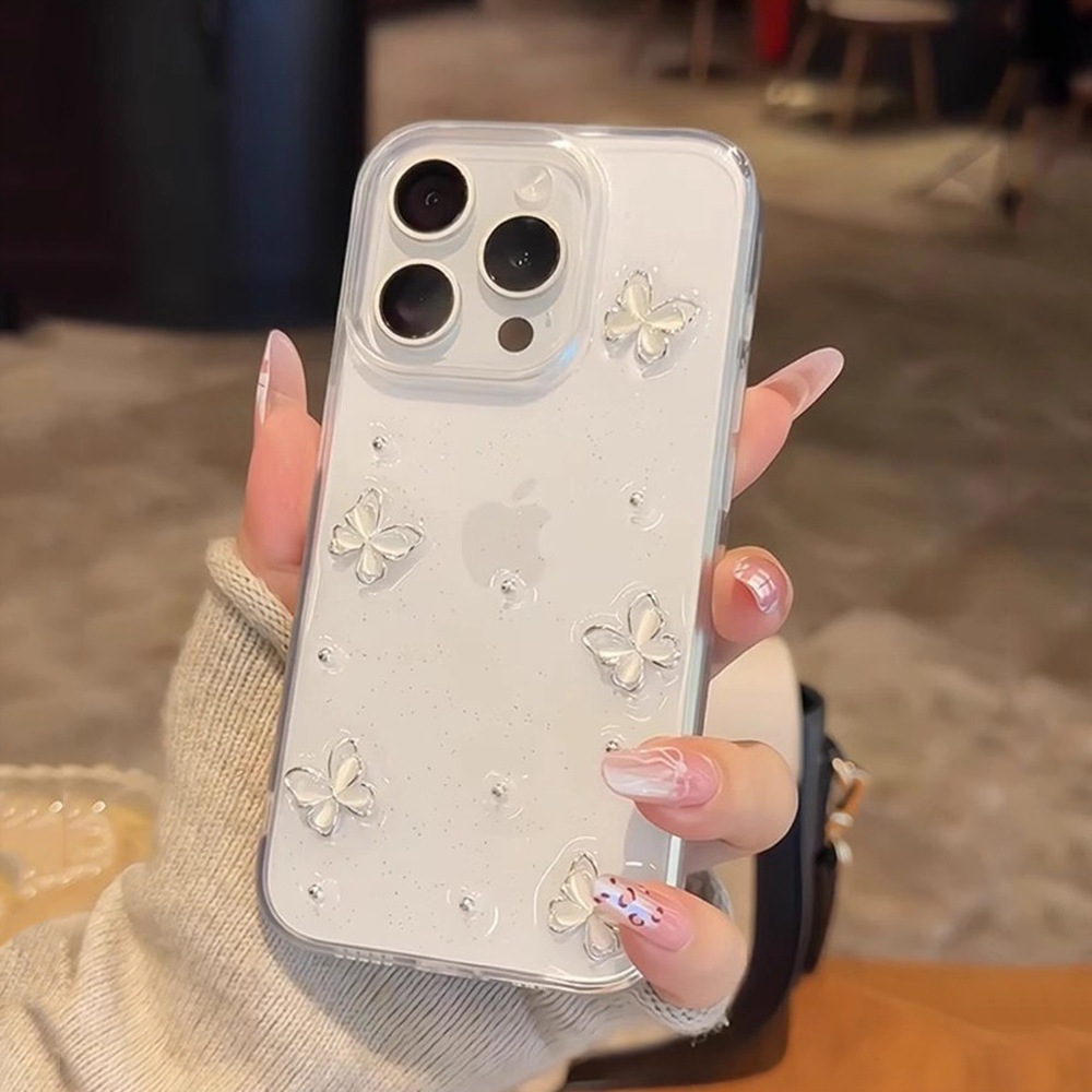 Super Fairy-Like Three-Dimensional Butterfly Handmade Phone Case Suitable for iPhone 17 Pro Max, Apple 16/15/14/11/XS