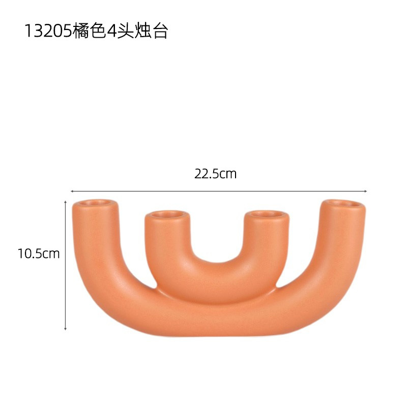 13205 Candelabro naranja de 4 cabezas