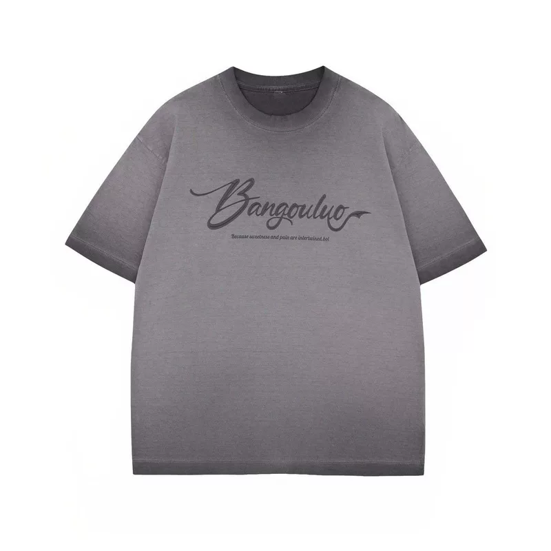 Ретро футболка с коротким рукавом для досуга, американский стиль, oversize