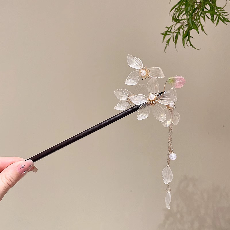 Lámpara Palacio emisor de luz horquilla borla de alto grado de las mujeres de estilo chino horquilla de pelo de estilo nacional updo pelo paso-sacudida chaleco falda