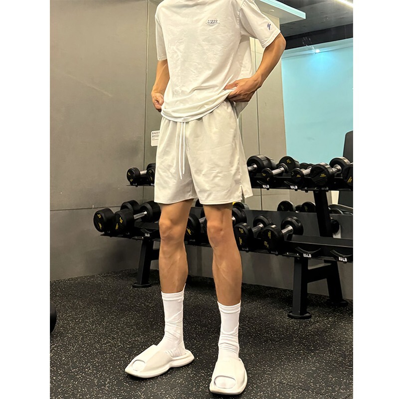 American Fitness Sports Shorts Men's 2025 Summer New Korean Style Fashion Brand Casual Lazy Wind Dry Casual Shorts