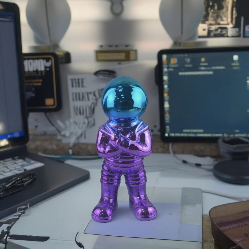 Creativo Astronauta de galvanoplastia transfronterizo, Artesanía de astronauta, Decoración, Hogar, Sala de estar, Dormitorio, Artesanía de cerámica