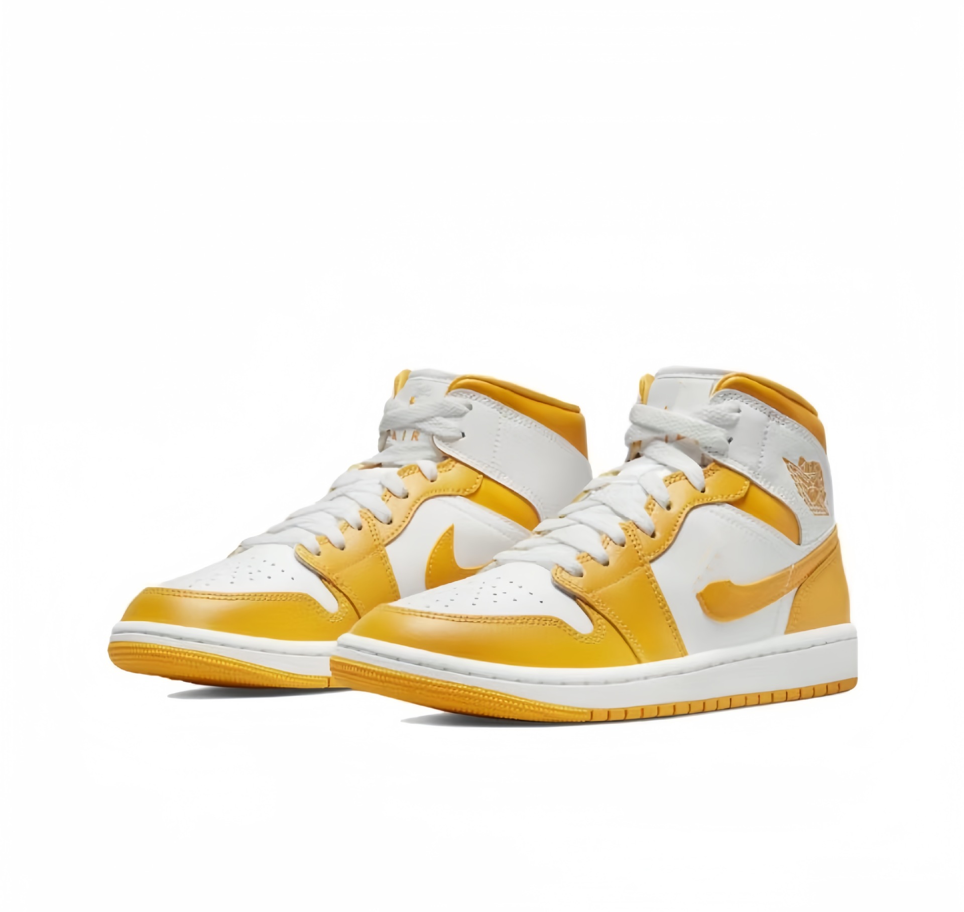 10 aj1 미디엄 흰색 노란색