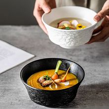 优选陶瓷面碗家用汤饭石餐具酒店批发定制加logo底标