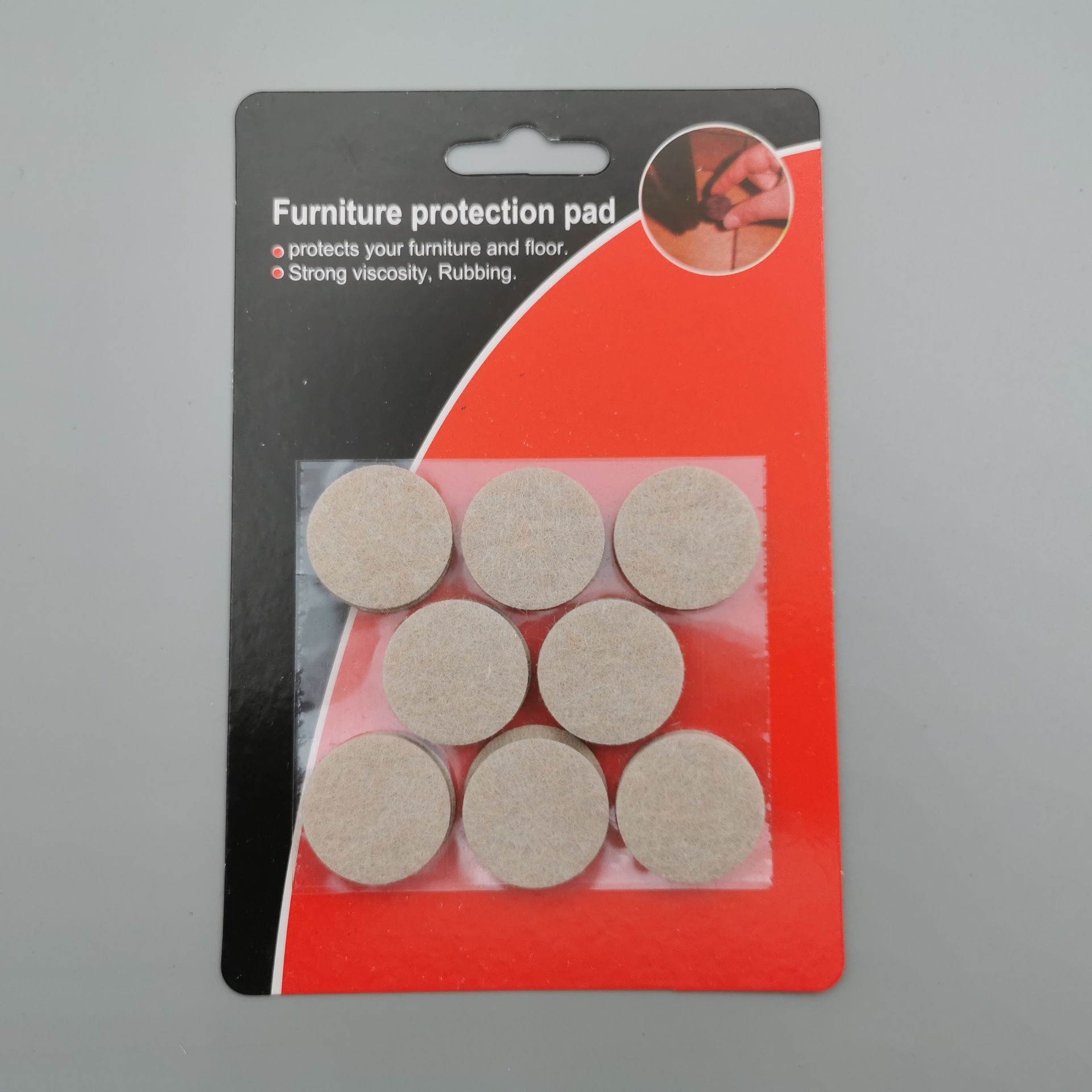 现货自粘背胶毛毡桌椅脚垫家具防滑防撞毛毡垫毛毡套装脚垫