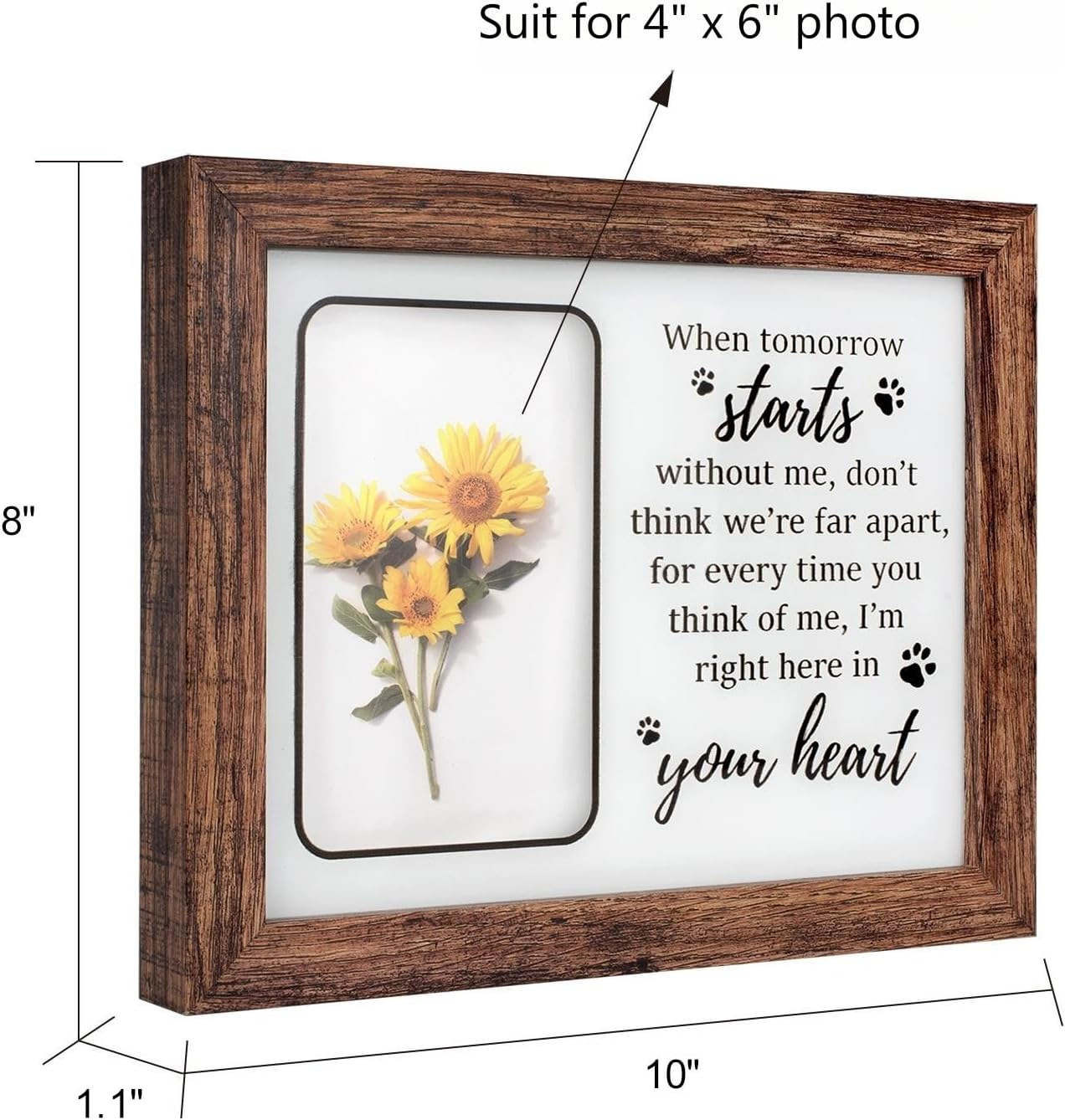 Creativo copywriting luminosa de madera para mascotas marco de fotos conmemorativo gato perro Mesa conmemorativa marco de fotos