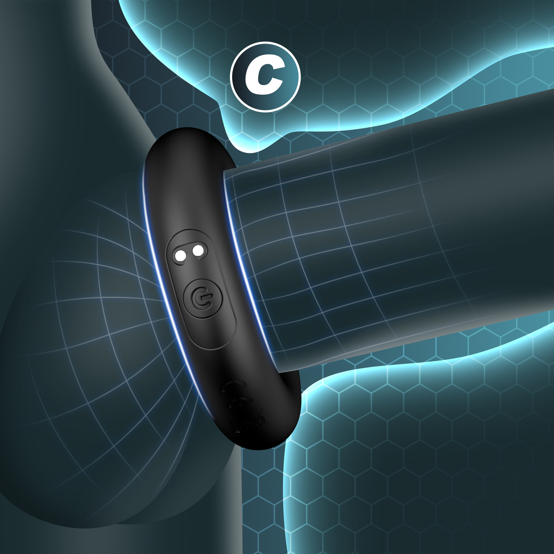 JK012 Vibrating Cock Ring, Remote-Control Silicone Couples Vibrator, White — detail image 7
