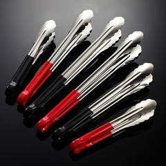 EIN 304 Stainless Steel Handle Rubberized Plum Blossom Food Tongs Bread Tongs Baking Supplies BBQ Shop Multi Specifications 
