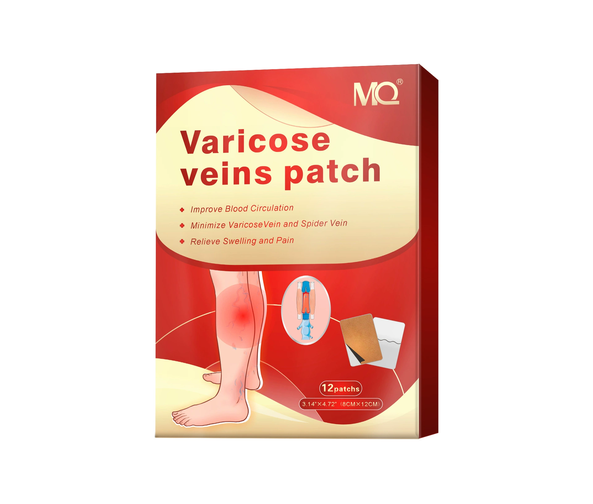 MQ [跨境膏贴varicose veins patch脚部曲张凸起蚯蚓腿静脉贴]