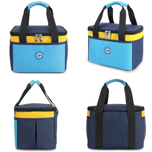 New lunch bag Children lunch cooling handbag travel hot or cold snack (blue) outdoor field bag