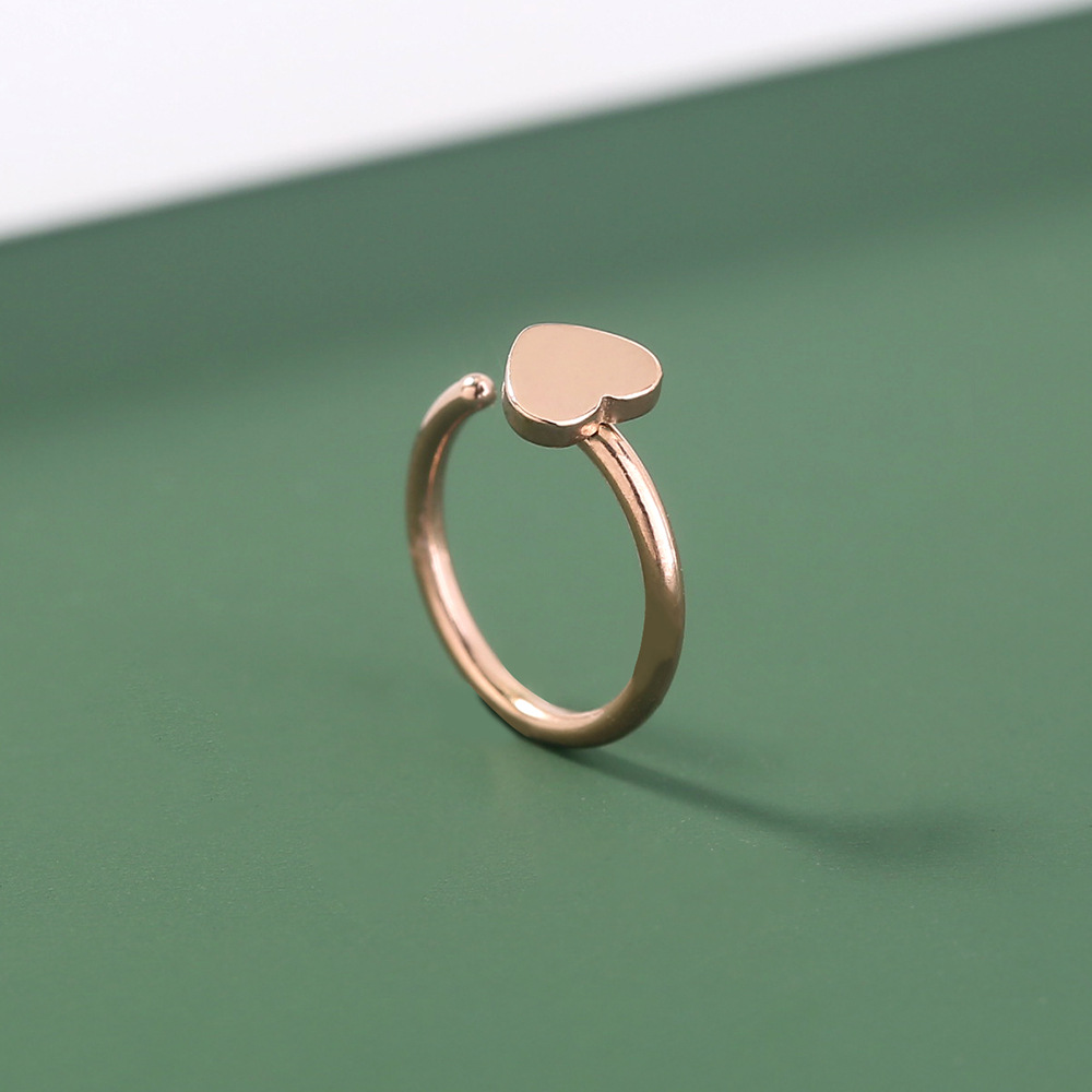 fashion temperament stainless steel no perforation piercing heart-shaped nose clip