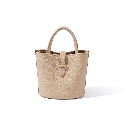 Genuine leather bucket bag for women's work and commuting bag Crossbody bag for women's casual top layer cowhide high-end handbag